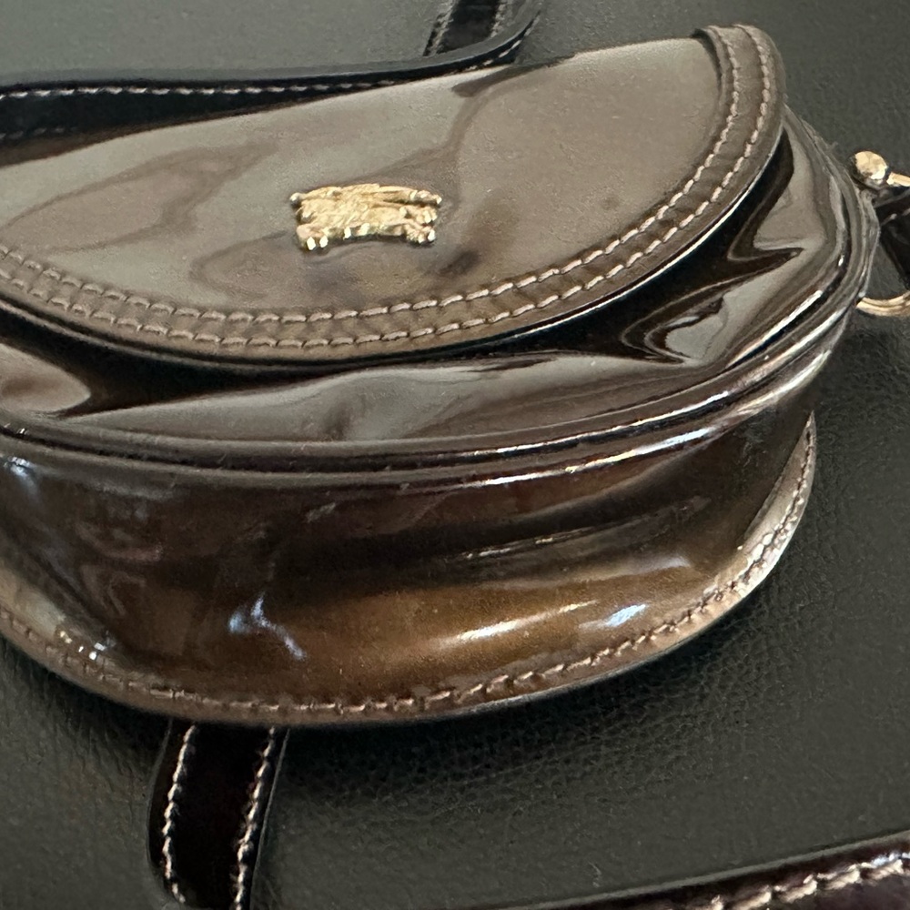 Burberry Black Patent Leather Crossbody Bag - Picture 5 of 7